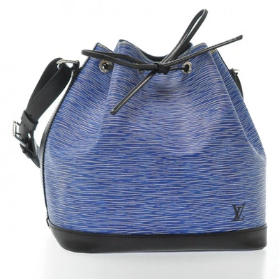Petit noé trunk leather handbag Louis Vuitton Blue in Leather - 31993662