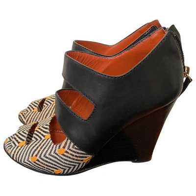 Pre-owned Missoni Leather Sandals In Black