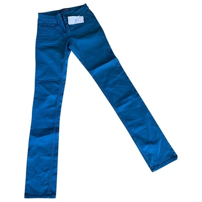 Pre-owned Comptoir Des Cotonniers Blue Cotton Trousers