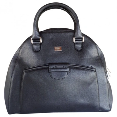 Pre-owned Armani Collezioni Leather Handbag In Black