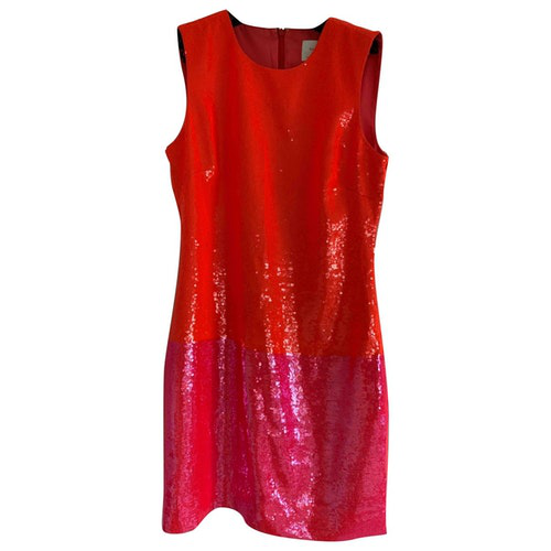 orange glitter dress