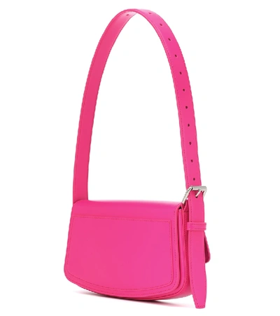 Shop Balenciaga Ghost Small Leather Shoulder Bag In Pink