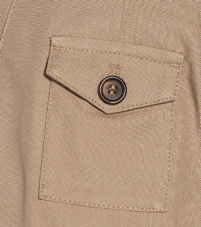 Shop Dolce & Gabbana Tailored Cotton Shorts In Beige