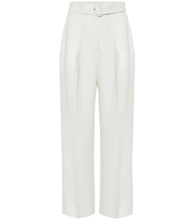 Shop The Frankie Shop Elvira Stretch-crêpe Pants In White