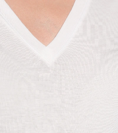 Vince Essential V-neck Pima Cotton T-shirt In White