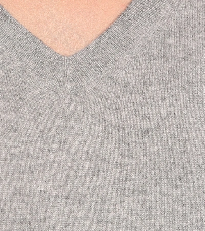 Shop Vince V-neck Cashmere Sweater In Grey