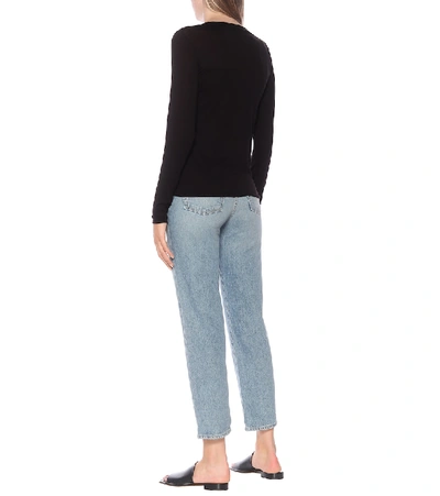 Vince Essentials Cotton-jersey T-shirt In Black