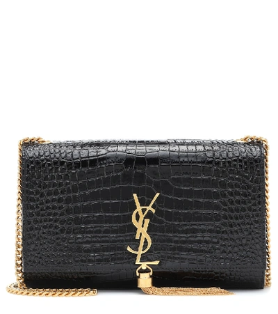 Shop Saint Laurent Kate Tassel Medium Shoulder Bag In Black