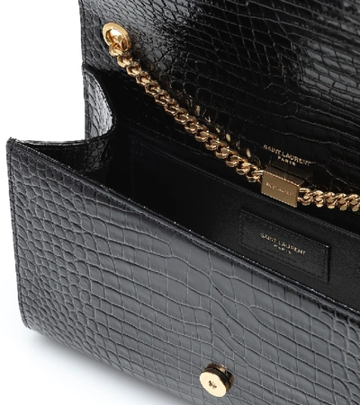 Shop Saint Laurent Kate Tassel Medium Shoulder Bag In Black