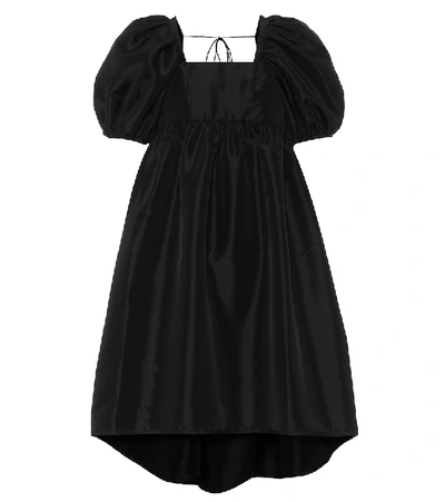 Shop Cecilie Bahnsen Tilde Puff-sleeve Faille Minidress In Black