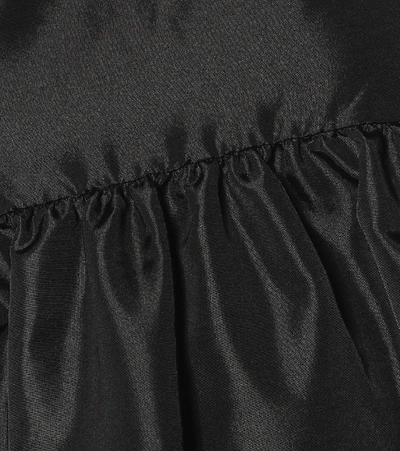 Shop Cecilie Bahnsen Tilde Puff-sleeve Faille Minidress In Black