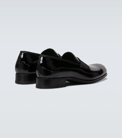 Shop Tom Ford Edgar Patent Leather Loafers In Black