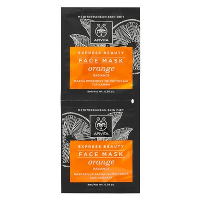 Shop Apivita Express Radiance Face Mask - Orange 2x8ml