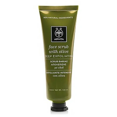 Shop Apivita Face Scrub For Deep Exfoliation - Olive 50ml