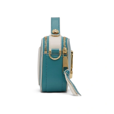 Shop Marc Jacobs Blue 'the Sure Shot' Shoulder Bag In 445 Riviera
