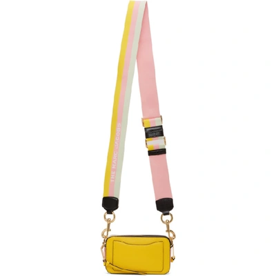 Shop Marc Jacobs Yellow And White Small Snapshot Bag In 756 Plantai