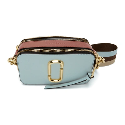 Shop Marc Jacobs Blue And Red Small Snapshot Bag In 487 Lake Bl