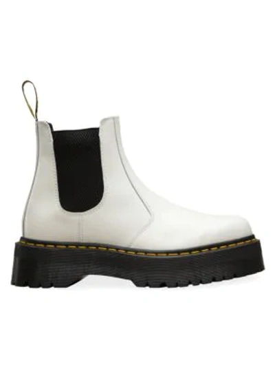 Shop Dr. Martens 2976 Quad Leather Chelsea Boots In White
