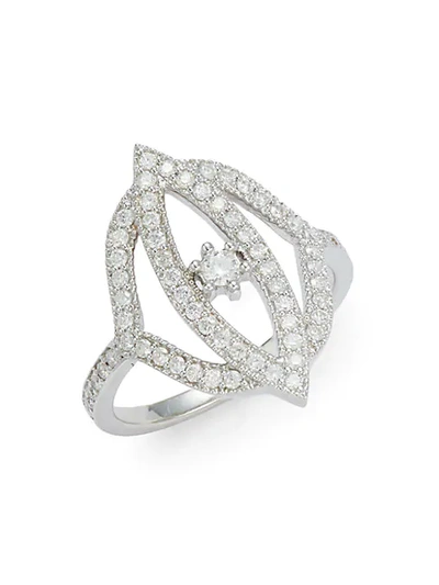 Shop Sara Weinstock Simone 18k White Gold & Diamond Marquis Ring