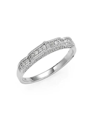 Shop Sara Weinstock Taj 18k White Gold & Diamond Midi Ring