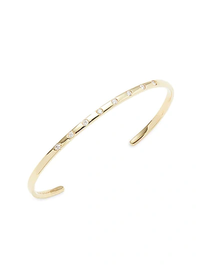 Shop Sara Weinstock Spaced Out 18k Yellow Gold & Diamond Cuff Bracelet