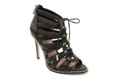 Shop Bcbgeneration Jabia Lace-up Dress Sandals Women's Shoes In Black