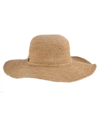 Shop Tommy Bahama Raffia And Lurex Floppy Hat In Natural