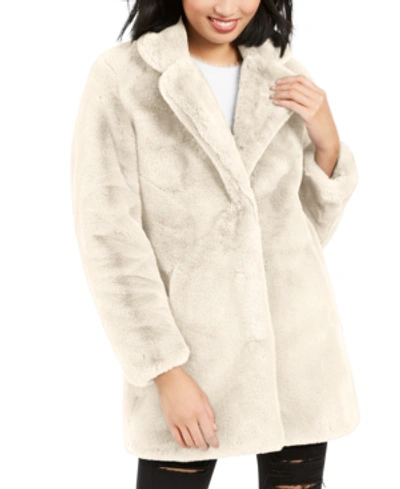Shop Apparis Eloise Faux-fur Coat, Created For Macy's In Ivory