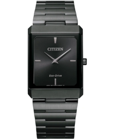 Shop Citizen Unisex Eco-drive Stiletto Gray Stainless Steel Bracelet Watch 28x38mm
