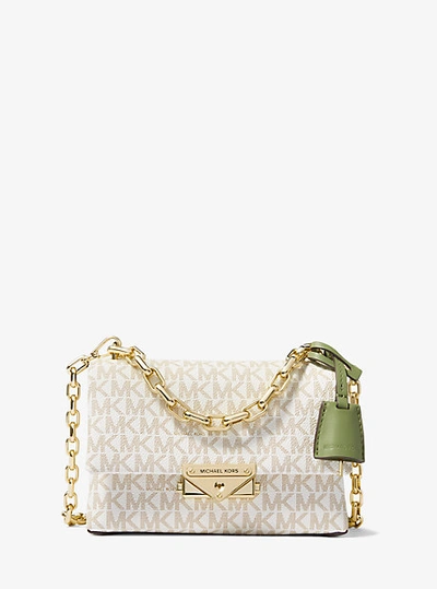 Shop Michael Kors Cece Extra-small Logo Crossbody Bag In Green