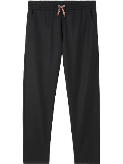 Shop Burberry Monogram Motif Wool Track Pants In Black