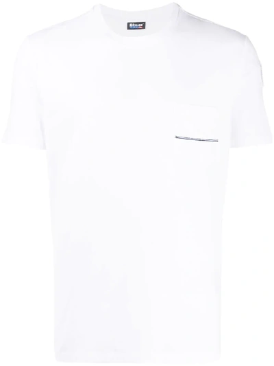 Shop Blauer Crew Neck T-shirt In White