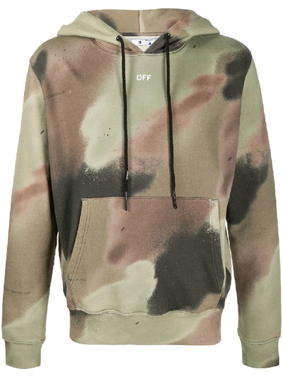 Shop Off-white Camouflage Stencil Hoodie In Green