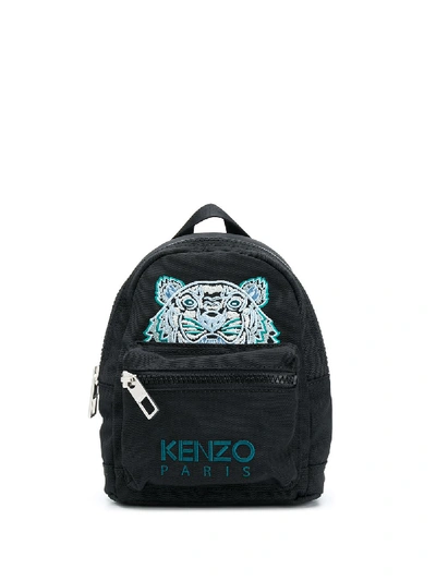 Shop Kenzo Mini Tiger Embroidered Backpack In Black
