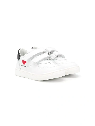 Shop Dsquared2 Touch Strap Low-top Sneakers In White