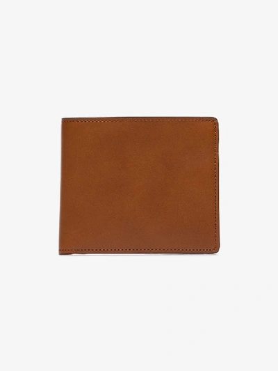 Shop Maison Margiela Brown Bifold Leather Wallet