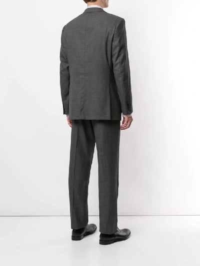 Shop Brioni Two-piece Fitted Suit In Grey