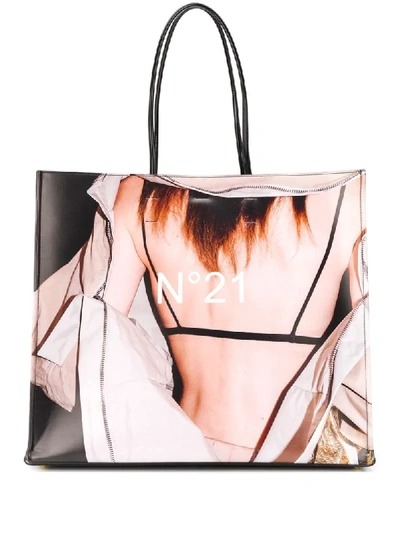 Shop N°21 Maxi Printed Shopping Bag In Neutrals