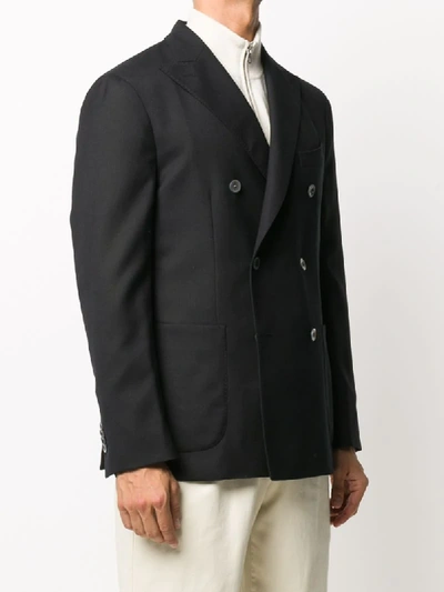 Shop Boglioli Double-breasted Blazer In Black