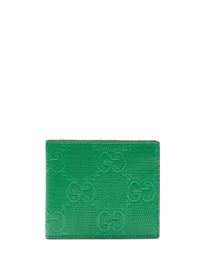 Shop Gucci Portemonnaie Mit Logo-prägung In Green