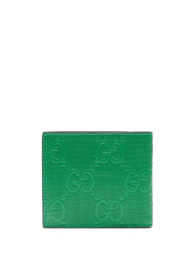 Shop Gucci Portemonnaie Mit Logo-prägung In Green