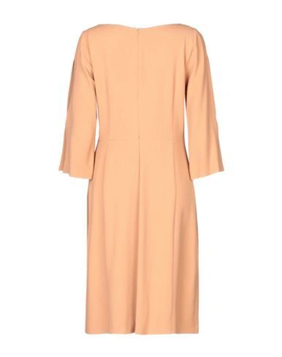 Shop Antonelli Woman Mini Dress Camel Size 8 Viscose, Acetate, Elastane In Beige