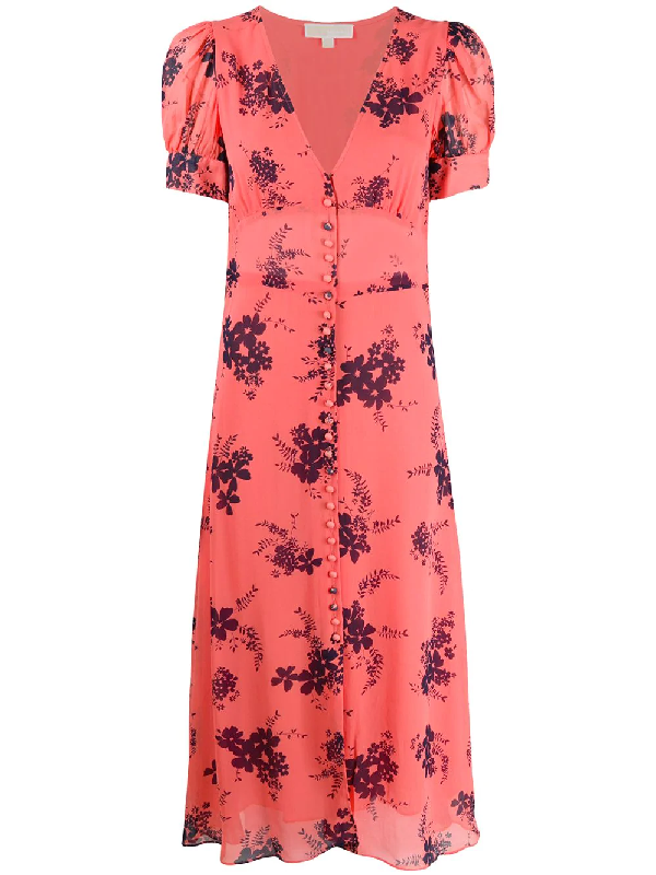 michael kors red floral dress