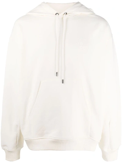 Shop Tom Wood Logo-print Hoodie In Neutrals