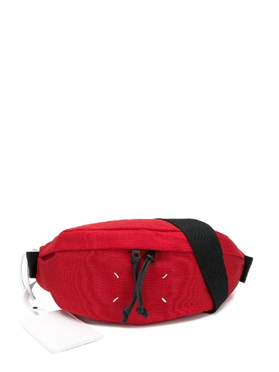 Shop Maison Margiela Four-stitch Belt Bag In Red