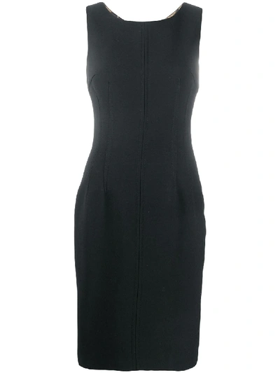 Shop Dolce & Gabbana Contour Seam Shift Dress In Black