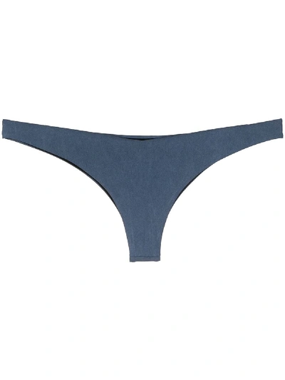 Shop Mc2 Saint Barth Brazilian-style Bikini Bottom In Blue