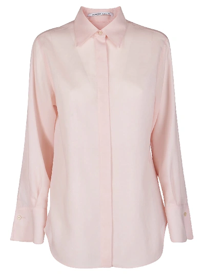 Shop Agnona Light Pink Mohair-silk Blend Shirt