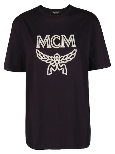 Shop Mcm Black Cotton T-shirt