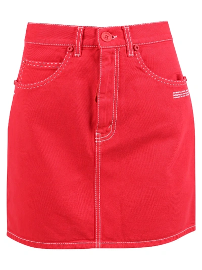 Shop Off-white Mini Skirt In Red